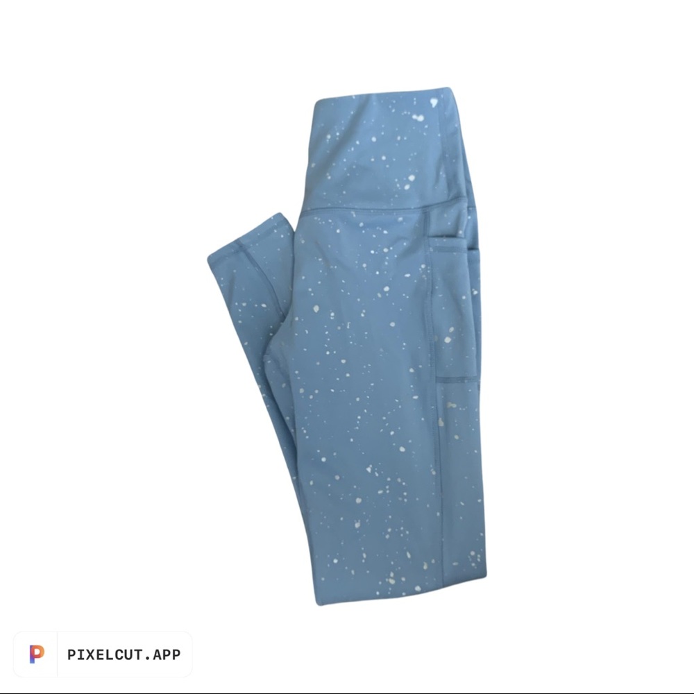 Blue Paint Splatter Leggings